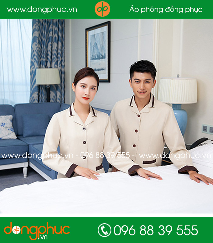 Đồng phục vệ sinh màu hồng nhạt